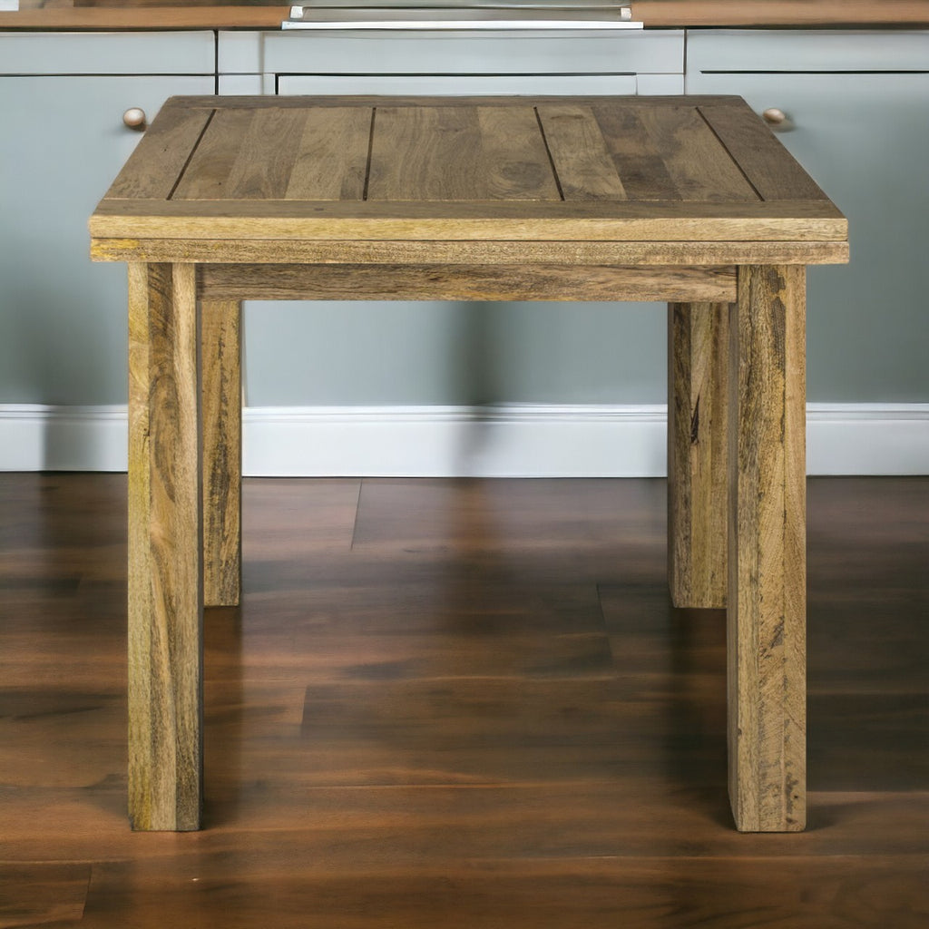 Granary Drop-Leaf Dining Table, Solid Mango Wood, Seats 2 to 6