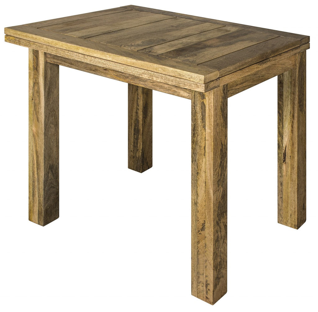 Granary Drop-Leaf Dining Table, Solid Mango Wood, Seats 2 to 6