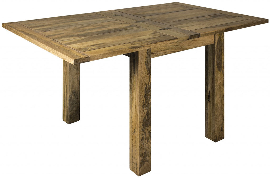 Granary Drop-Leaf Dining Table, Solid Mango Wood, Seats 2 to 6